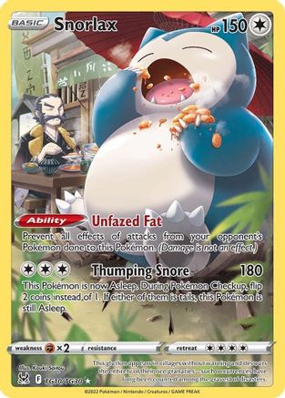 Snorlax TG10/TG30/30 - Holofoil SWSH11 Lost Origin Trainer Gallery - Ultra Rare